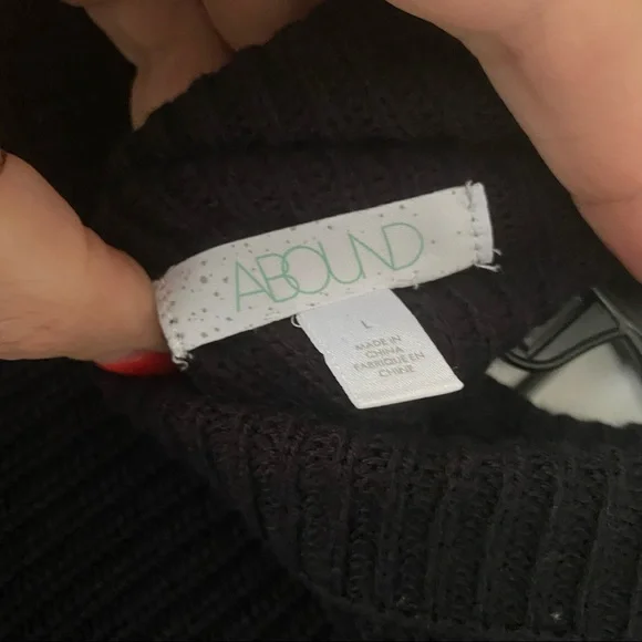 ABound Turtle Rib Knit Slit Sweater Dress - Picture 5 of 6